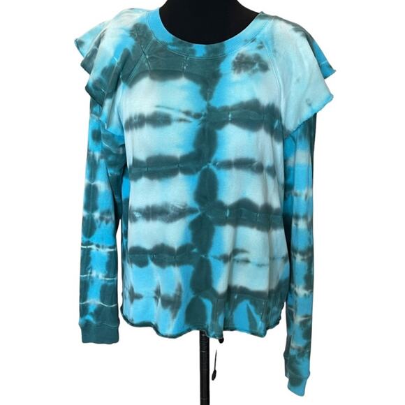 Something Navy Tops - New ~ SOMETHING NAVY ~ REVOLVE Meghan Ruffle Sweatshirt sz XL 100% Cotton